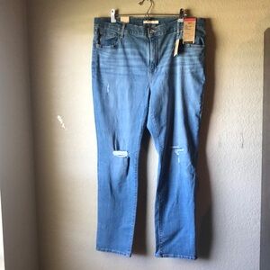 New Levi’s Jeans 724 High Rise Slim Straight Denim Blue Jeans Women’s 20W
